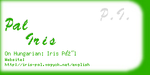 pal iris business card